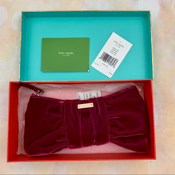 kate spade Handbags - ❤️Kate Spade small rosalie plush fuschia clutch